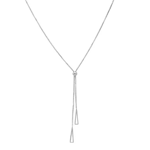 几何三角项链女潮秋冬感长款流苏合金配饰轻奢小众装饰毛衣链ins