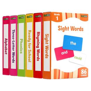 Flash Cards Flash Kids 英文原版高效英语闪卡字卡Sight Words Phonics Rhyming儿童英文启蒙高频词卡片幼儿早教益智卡flashcards