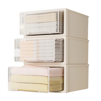 收纳箱抽屉式加厚透明衣柜整理盒