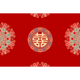 结婚硅藻泥地垫入户门喜庆室内换鞋区防滑进门口喜字红地毯可裁剪