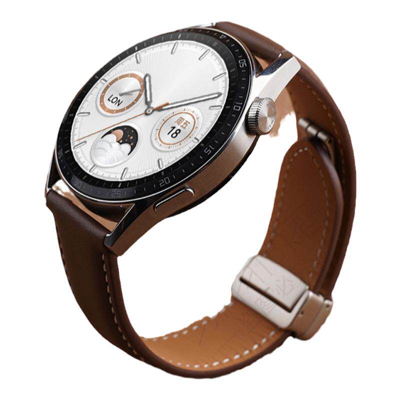 适用华为GT6手表6pro表带watch5磁吸扣gt5真皮gtrunner2腕表带5pro运动GT4智能watch4pro高级ultimate男buds