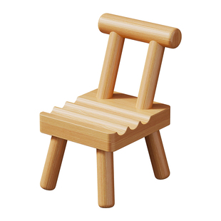 实木手机支架网红创意小椅子桌面手机架支撑架卡通小凳子支架迷你小型桌上摆件通用手机座可爱懒人小板凳架子