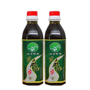 火麻油火麻仁油天然小麻籽初榨食用油纯正巴马一级麻子油500ml×2