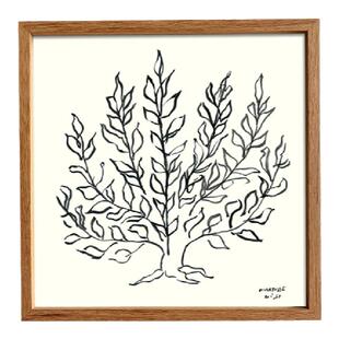 生命之树装饰画马蒂斯挂画有框挂画抽象植物简约现代客厅日式壁画