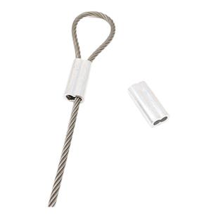 加长铝套弹簧套铝扣钢丝绳配件户外钢丝绳加长8字铝扣钢丝绳卡扣