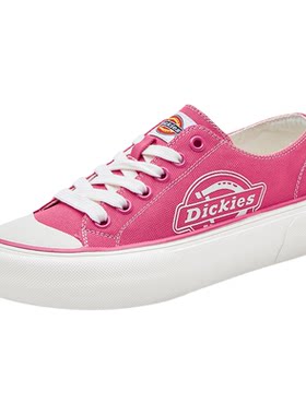 Dickies女士复古低帮粉色帆布鞋