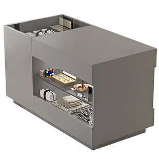 衣帽间岛台轻奢斗柜收纳柜小户型双面储物珠宝首饰展示柜一体8K18