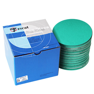 植绒砂纸抛光打磨片5寸圆形绿砂100mm防水沙皮纸圆盘自粘干磨砂纸