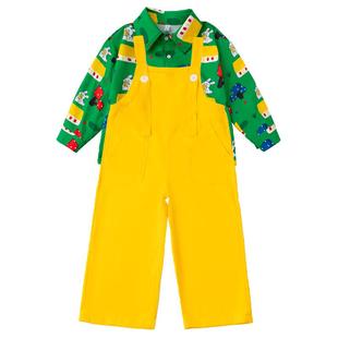 幼儿园元旦表演服小学生合唱舞蹈可爱背带裤套装儿童啦啦队演出服