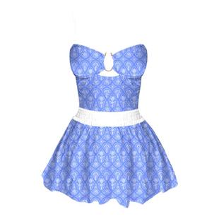 atlanticbeach连体泳衣女新款泡温泉高级感显瘦绝美吊带裙式泳装