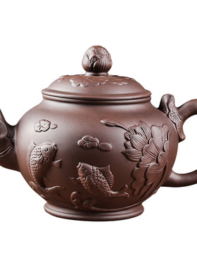 年年有余大容量茶杯宜兴紫砂壶