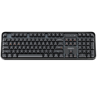 mofii摩天手三模无线水晶透明键盘女生办公蓝牙可爱高颜值RGB发光