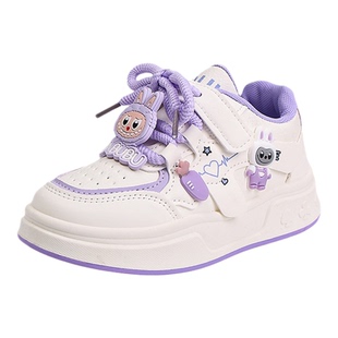 拉布布女童鞋子2026新款春秋休闲儿童板鞋软底跑步运动鞋女孩学生