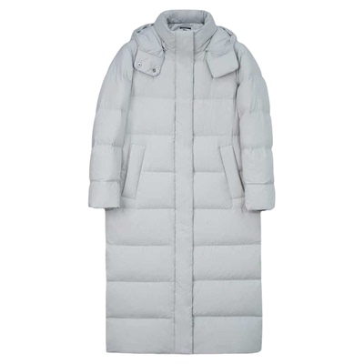 90白鹅绒加厚长款羽绒服