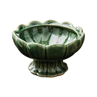 佛手柑专用托盘苔藓陶瓷花盆中式禅意花盆家用花盆开片陶瓷花盆