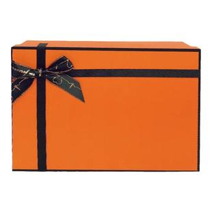 礼物盒生日礼品盒高级仪式感礼盒空盒子包装创橙色简约商务送男生