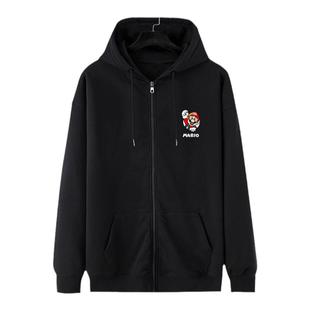 马里奥兄弟超级玛丽耀西库巴游戏周边开衫卫衣男女带帽子连帽外套