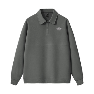 班尼路S&K系列重磅棉感男士POLO衫宽松休闲秋季男款翻领长袖t恤LF