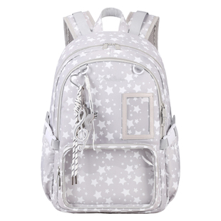 AORDA 痛包双肩背包书包初中女生星星痛大容量大学高中生日常娃包