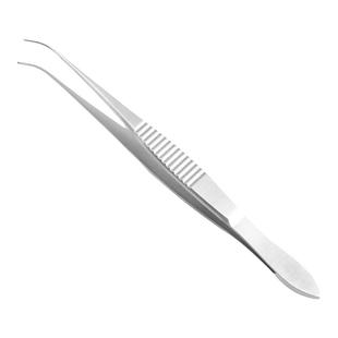 医用眼科镊子不锈钢精细10cm眼用镊外科手术工具直弯头无齿镊子