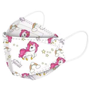 儿童口罩柳叶形一次性3d立体3-10岁小孩专用学生卡通印花四层男女