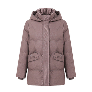 鸭鸭中老年妈妈款羽绒服女2025新款中长款连帽加厚保暖冬装外套