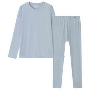 【抗静电吸湿速干】舒雅男士内磨毛大码运动秋衣秋裤保暖内衣套装