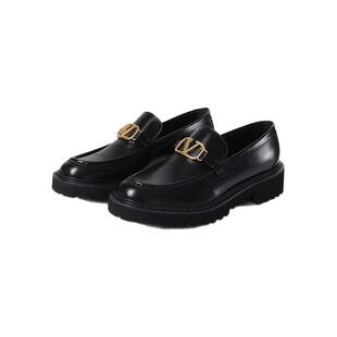 VALENTINO 女士复古饰扣厚底乐福鞋皮鞋单鞋 2S0EU0 BEK