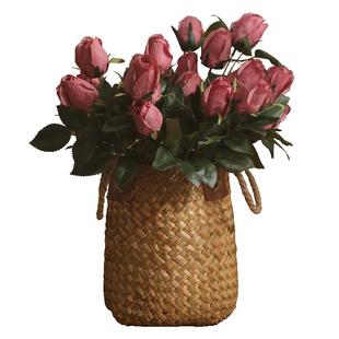 玫瑰假花仿真花摆设轻奢高端装饰花艺摆件高级仿生花客厅餐桌花束