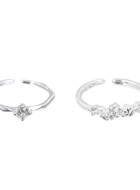 蝴蝶锆石戒指ins小众设计高级感开口指环2024新款闺蜜食指戒尾戒