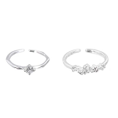 蝴蝶锆石戒指ins小众设计高级感开口指环2024新款闺蜜食指戒尾戒