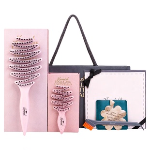 KRRAMEL猪鬃梳子小梳子随身便携气垫梳按摩梳迷你梳生日礼物女生