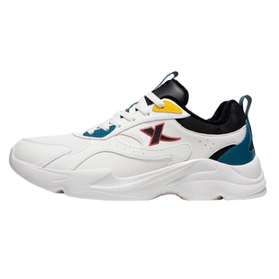 特步男鞋春季棉鞋加绒加厚皮面防寒保暖休闲鞋子男款二棉运动鞋男