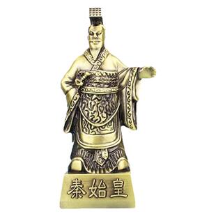 国潮装饰品锌合金属兵马俑工艺品秦朝战马车模型霸气秦始皇帝摆件