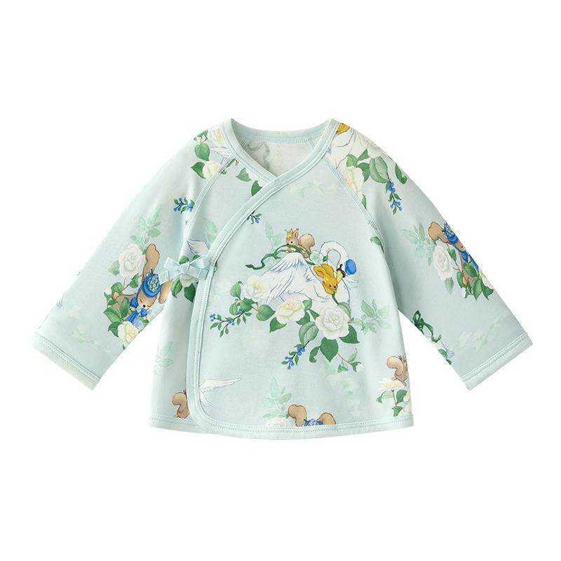 babycare宝宝小柔风半背衣新生儿长袖上衣婴幼儿爬服衣服春季新款
