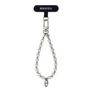 MASFEIL × 小猪鼻珍珠手机挂链挂绳短款挂链绳子适用苹果17手机壳配件包包挂件挂饰网红防丢简约女高级感
