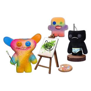 正版Fuggler放克牙宝萌牙怪兽系列盲盒牙齿怪兽疯兔怪吧唧怪玩偶