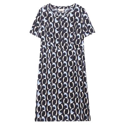 妙采旗舰店连衣裙修身圆领妈妈装