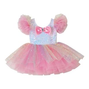 六一儿童舞蹈服表演服幼儿园可爱蓬蓬裙演出服女童亮片纱裙公主裙