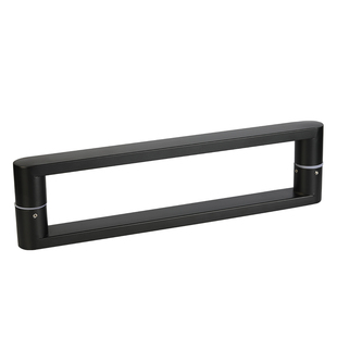 玻璃门拉手不锈钢把手方管圆边定制办公室方管黑色推拉门创意