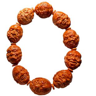 18罗汉橄榄核手串男款双面写实十八罗汉核雕男士高端文玩精雕雕刻
