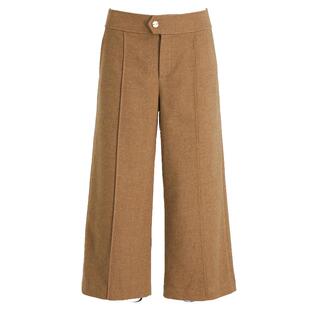 乔万尼商场同款复古斜纹简约精致高级感修饰腿型休闲阔腿裤