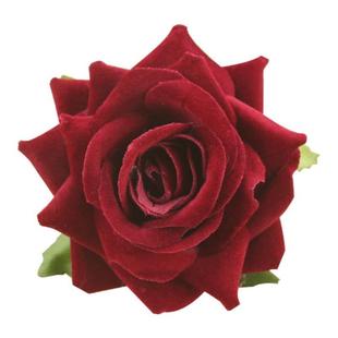 DIY仿真工艺绒布玫瑰花头花朵胸花帽子装饰花 拍摄道具 拱门花饰