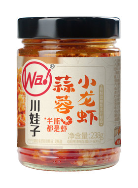 川娃子蒜蓉小龙虾即食下饭酱熟食龙虾拌面香辣虾尾酱蒜香面条瓶装