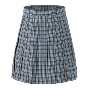 花千猪原创 沧月格裙  jk制服校供感a字型百褶裙蓝黑格百搭款jk裙