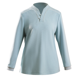 衣研堂保洁工作服长袖女酒店民宿客房宾馆服务员阿姨秋冬T恤服装