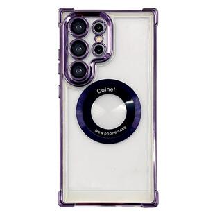 适用三星s25ultra手机壳s24ultra气囊s23u全包透明s20plus新款s21fe专用壳s22+保护套Galaxy磁吸note20男edge