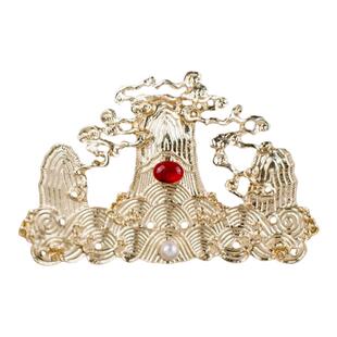 古装发冠敦煌舞蹈飞天表演头饰汉服唐风宋制明制坦领儿童精致发钗