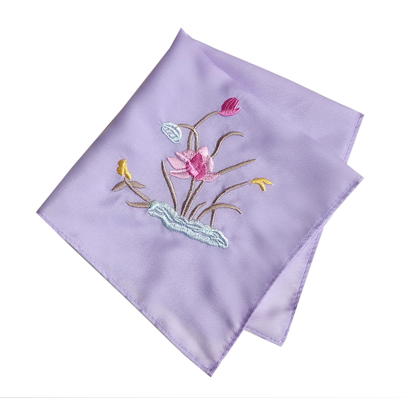 儿童学生有一个姑娘舞蹈演出手帕绣花古装汉服旗袍格格服刺绣手绢