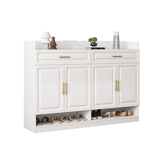 实木鞋柜家用门口欧式玄关柜一体收纳储物柜室内鞋架定制阳台柜